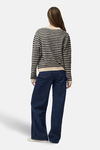 Pull à col rond - noir - PIECES® - 6