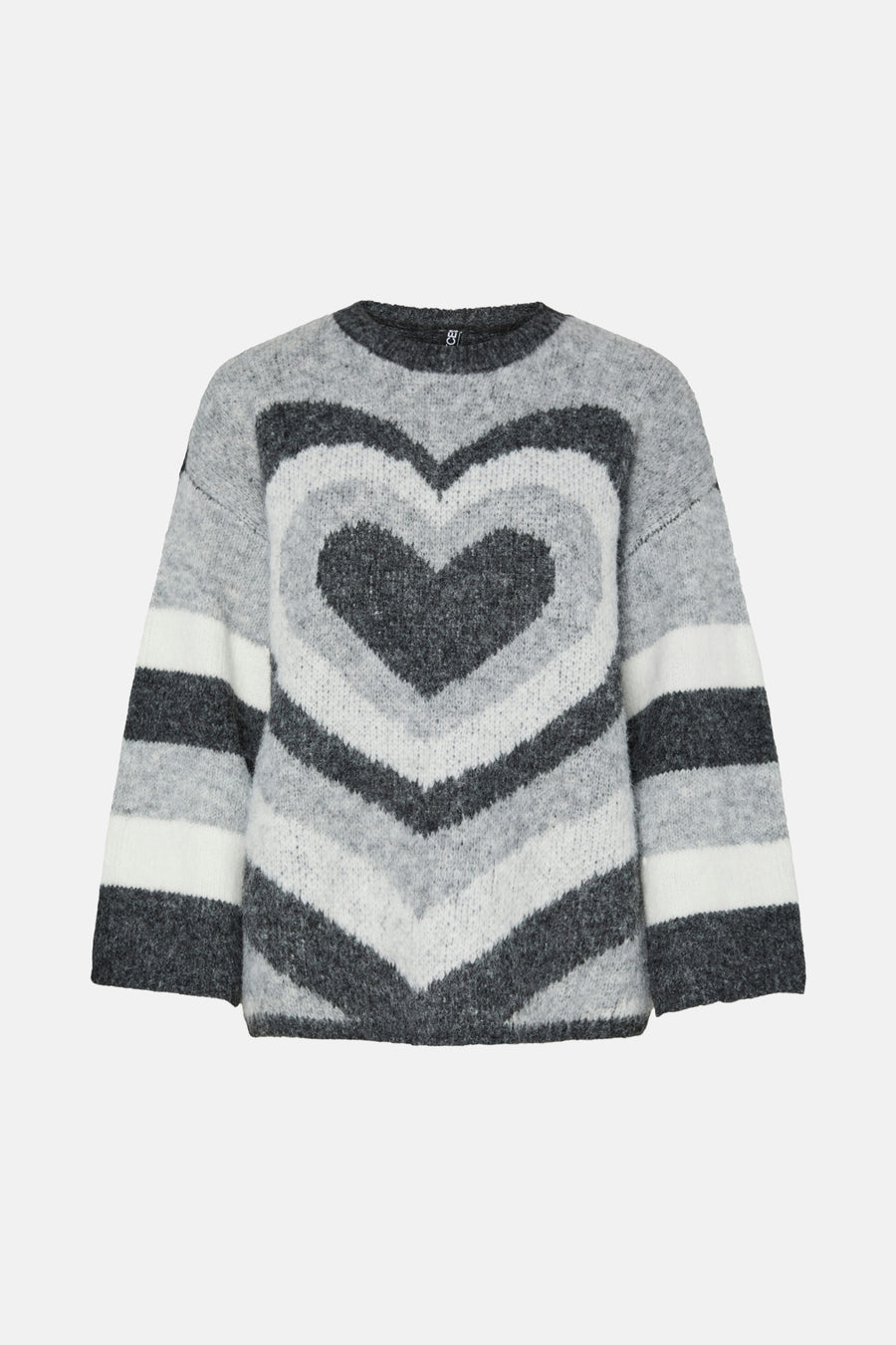 Pull met ronde hals - grijs