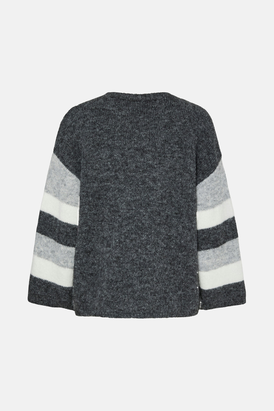 Pull met ronde hals - grijs