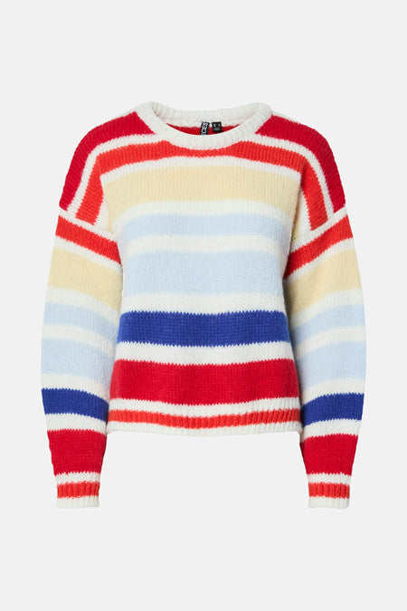 Pull met ronde hals - multicolor