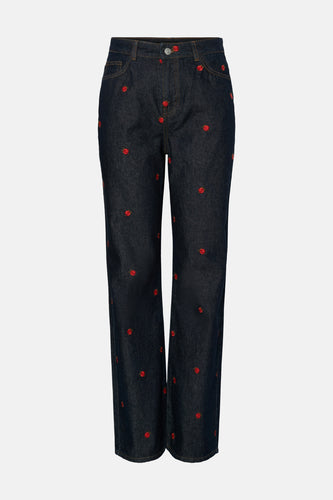 Jeans straight dark blue denim - PIECES®