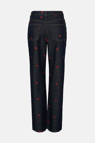 Jeans straight dark blue denim - PIECES®