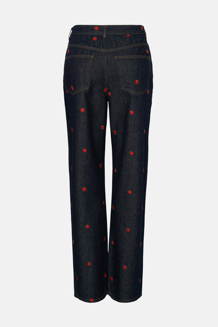 Jeans straight dark blue denim - PIECES®