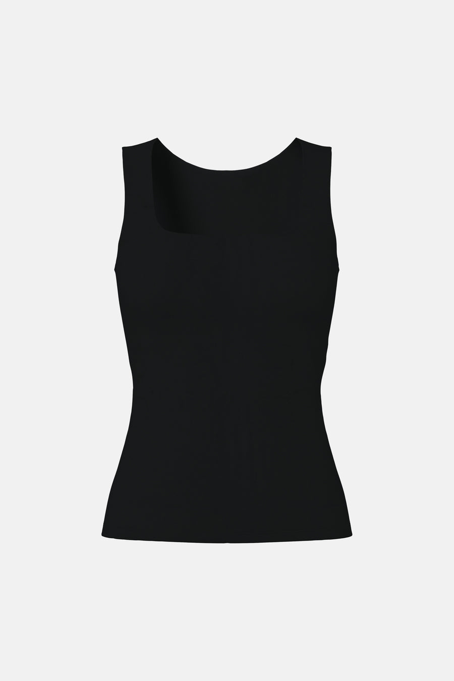 Body noir de PIECES® avec un décolleté carré et un design sans manches.