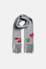 Wintersjaals grijs - PIECES®