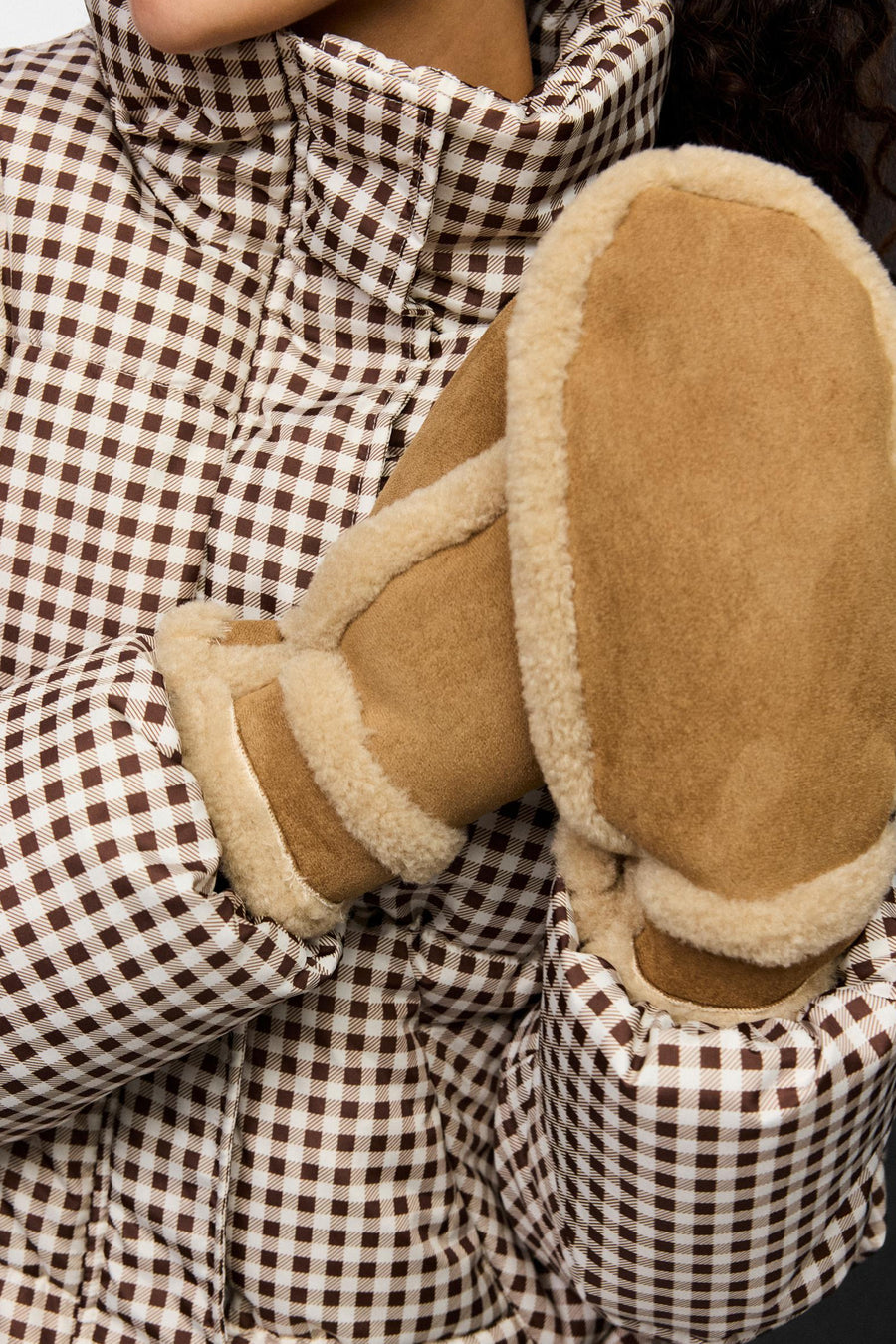 Wanten cognac - PIECES®