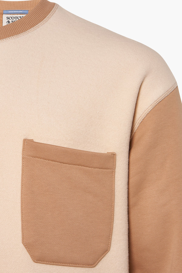 Sweater met ronde hals Ecru - SCOTCH & SODA
