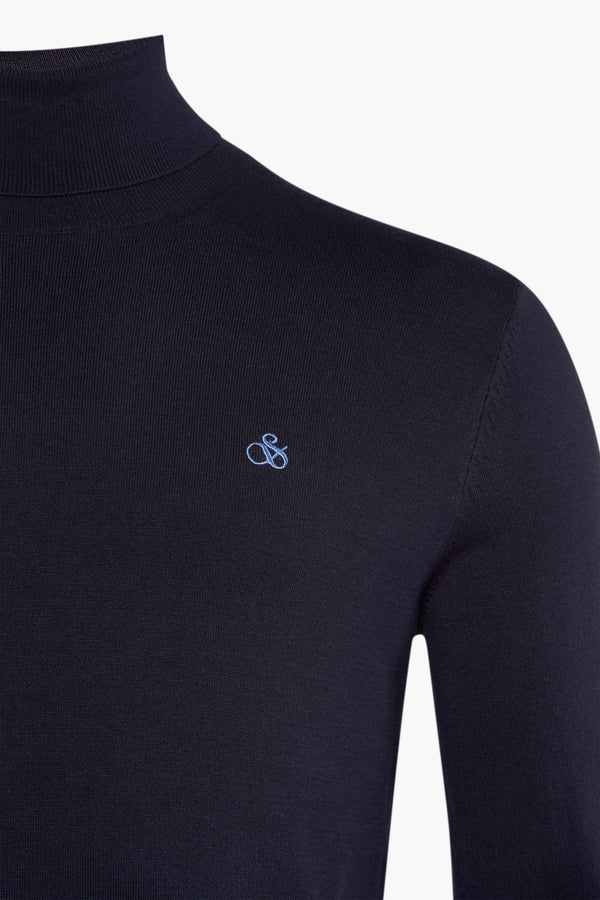 Trui met rolkraag Blauw - SCOTCH & SODA