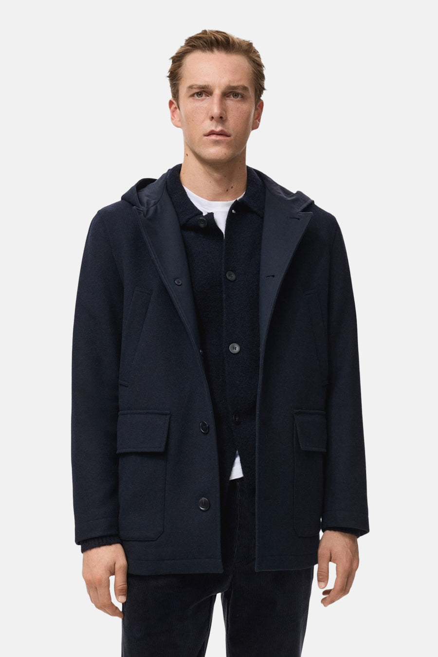 Korte jas - Donkerblauw - MANGO - 1