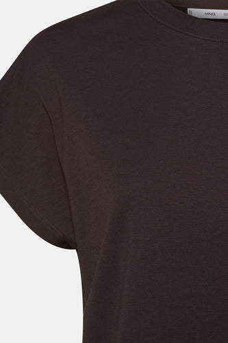 T-shirt met korte mouwen - bruin - MANGO