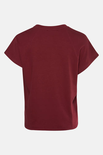 T-shirt met korte mouwen - Bordeaux - MANGO