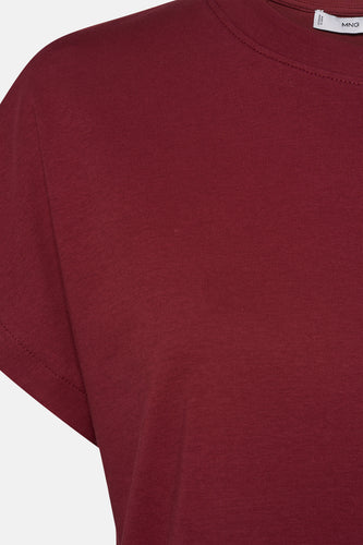T-shirt met korte mouwen - Bordeaux - MANGO