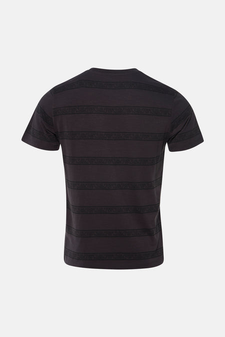 Zwart T-shirt met korte mouwen van Levi's®, met gestreepte details en patroon.