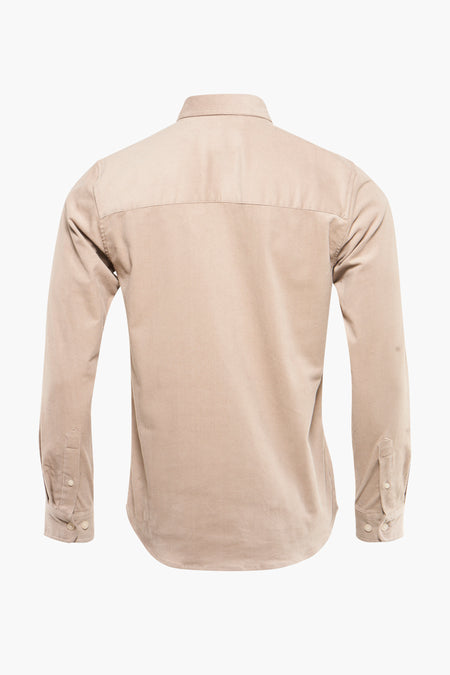Chemise &agrave; manches longues - beige
