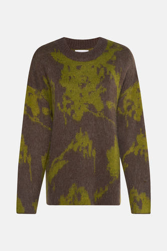 Multikleurige trui met ronde hals van TOPSHOP, met een gemêleerd jacquard dessin.
