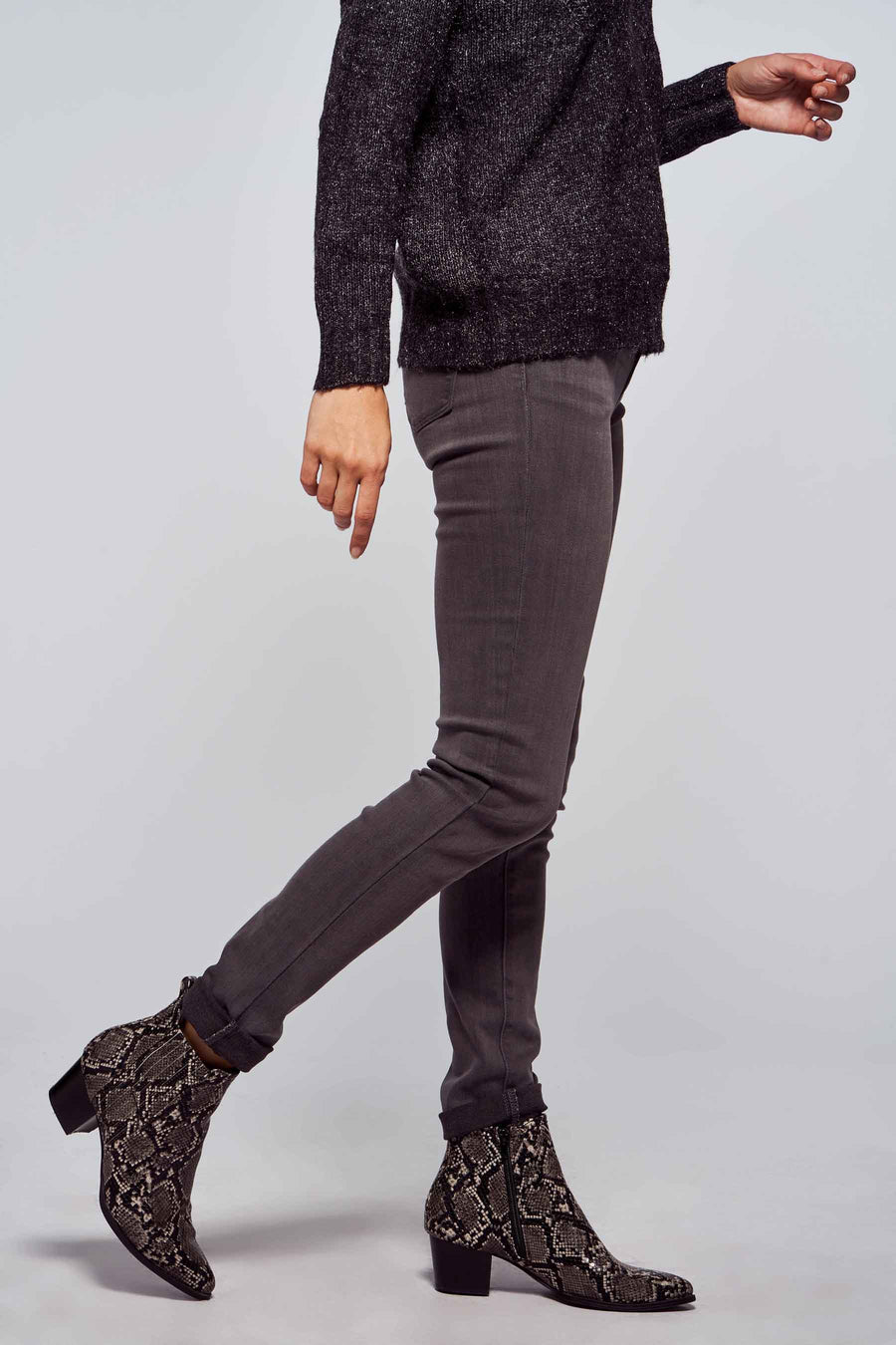 Skinny jeans - grijs - Morgan De Toi