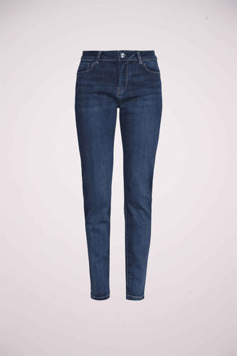 Donkerblauwe skinny jeans van Morgan De Toi, effen denim met lichte wassing.