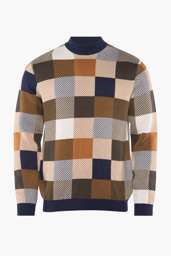 Pull met ronde hals - multicolor