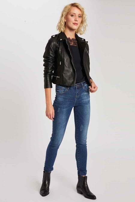 Bikerjassen zwart - Morgan De Toi
