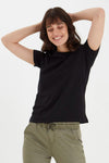 Top uni manche courte Noir - Fransa®