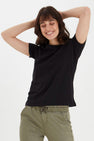 Top uni manche courte Noir - Fransa®