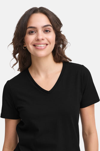 T-shirt met korte mouwen - zwart - Fransa®