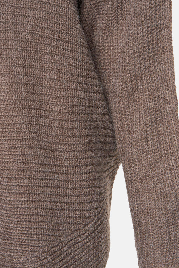 Pull col O Brun - Fransa®
