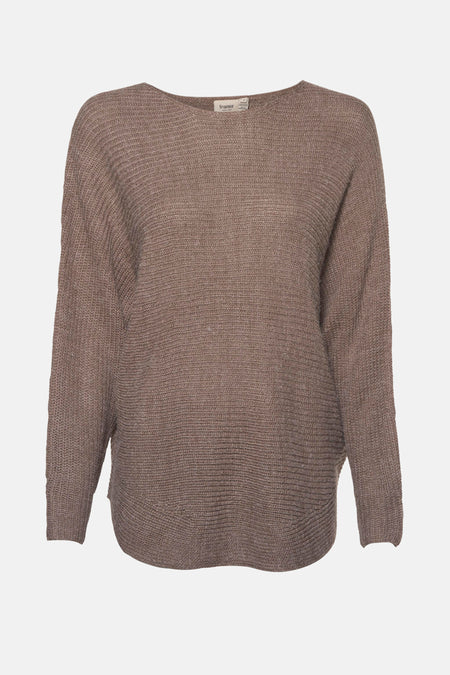 Pull met ronde hals - bruin