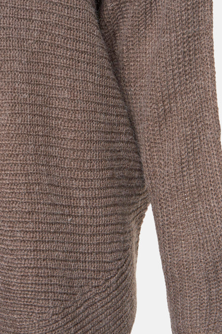 Pull met ronde hals - bruin