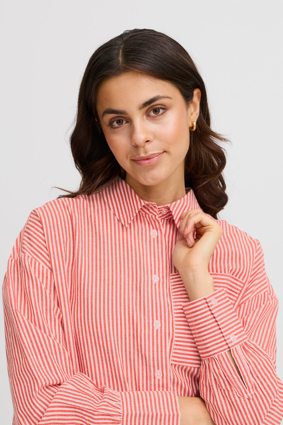 Chemise à manches longues - rouge - Fransa® - 7