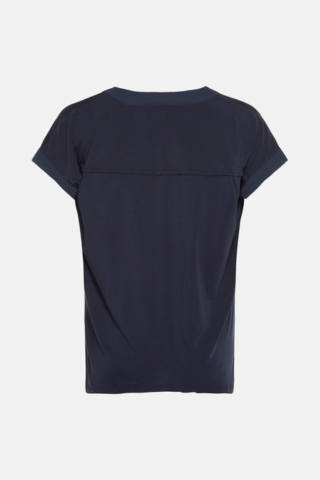 Blouse met korte mouwen - blauw
