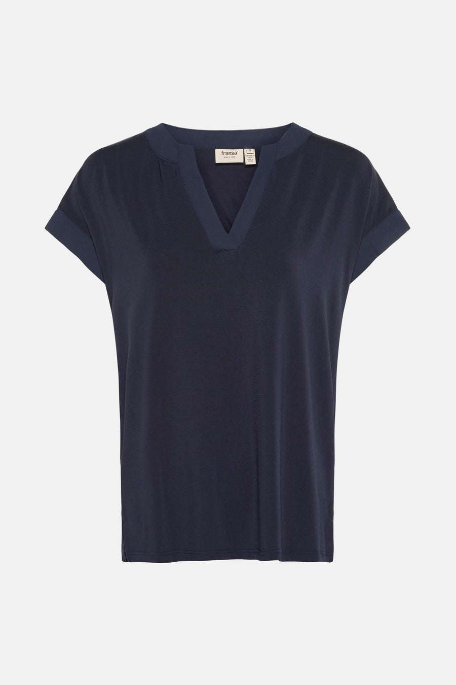 Blouse met korte mouwen - blauw