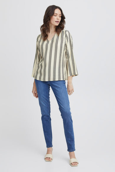 Blouse (lange mouwen) Ecru - Fransa®