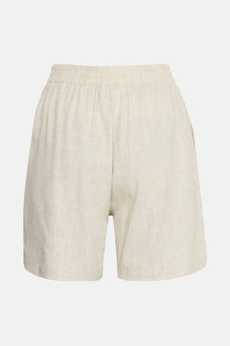 Ecrukleurige short van Fransa, met een elastische tailleband en steekzakken.
