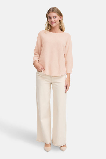 Trui met ronde hals roze - Fransa®