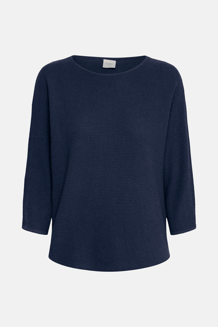 Pull met ronde hals - blauw
