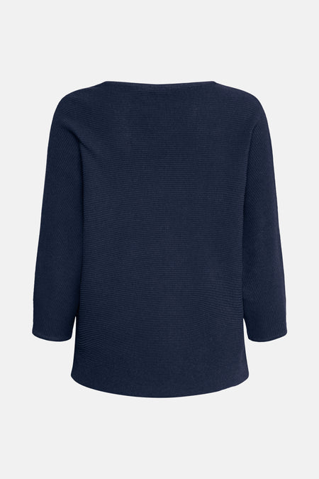 Pull met ronde hals - blauw
