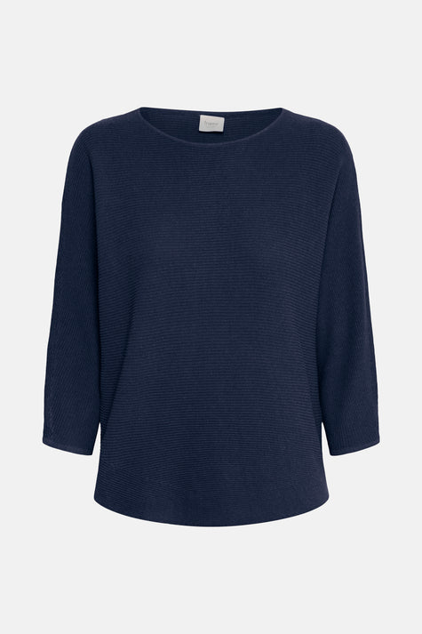 Pull met ronde hals - blauw