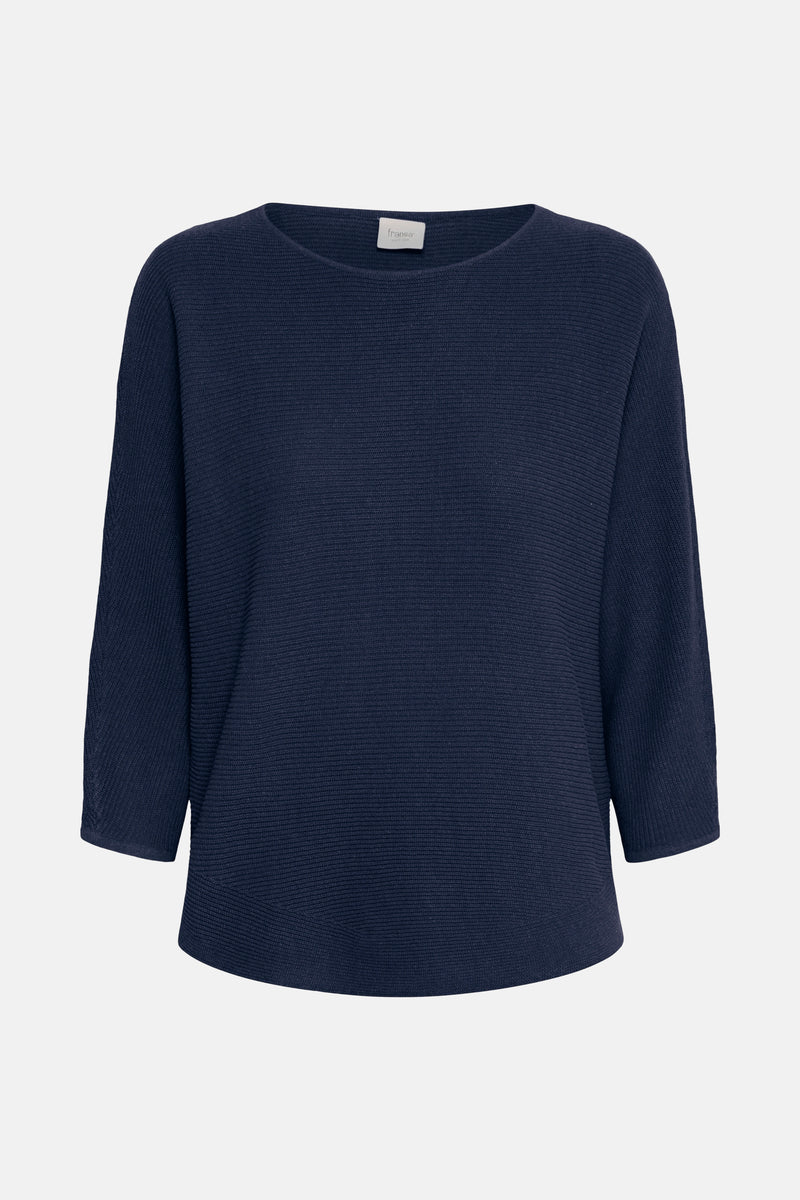 Pull met ronde hals - blauw