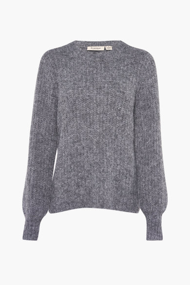 Pull met ronde hals - Charcoal Melange