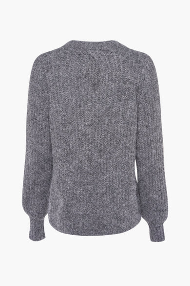 Pull met ronde hals - Charcoal Melange