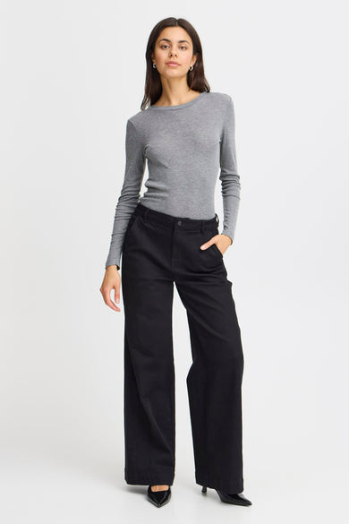 Jeans wide Noir - Fransa®