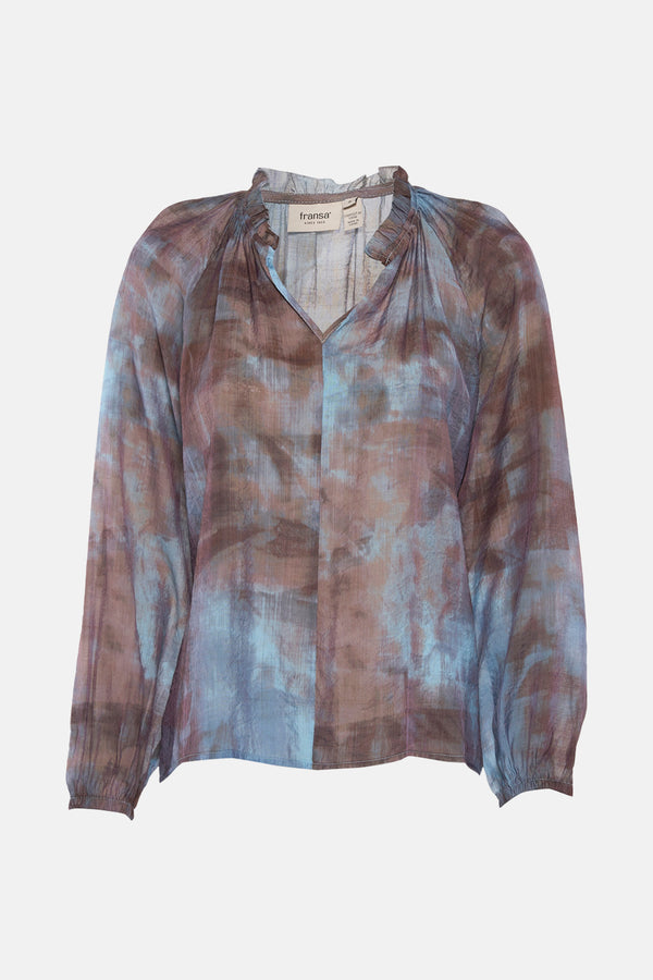 Blouse (lange mouwen) Blauw - Fransa®
