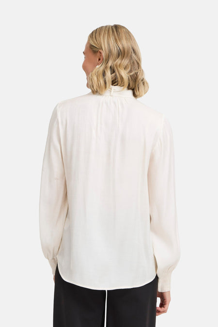 Blouse met lange mouwen - ecru