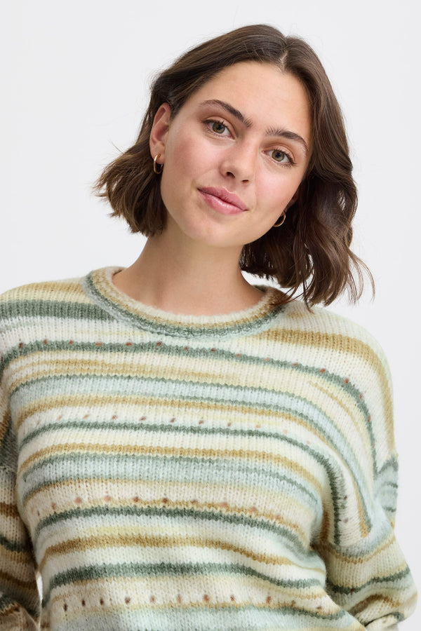 Pull col O Vert - Fransa®