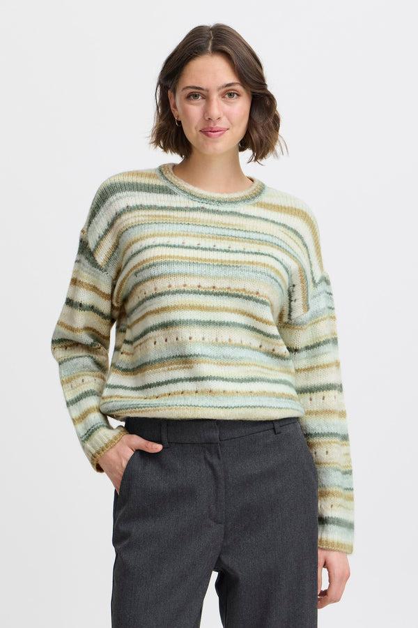 Pull col O Vert - Fransa®