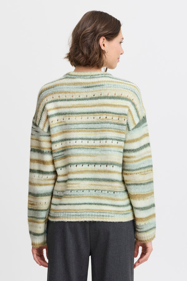Pull col O Vert - Fransa®