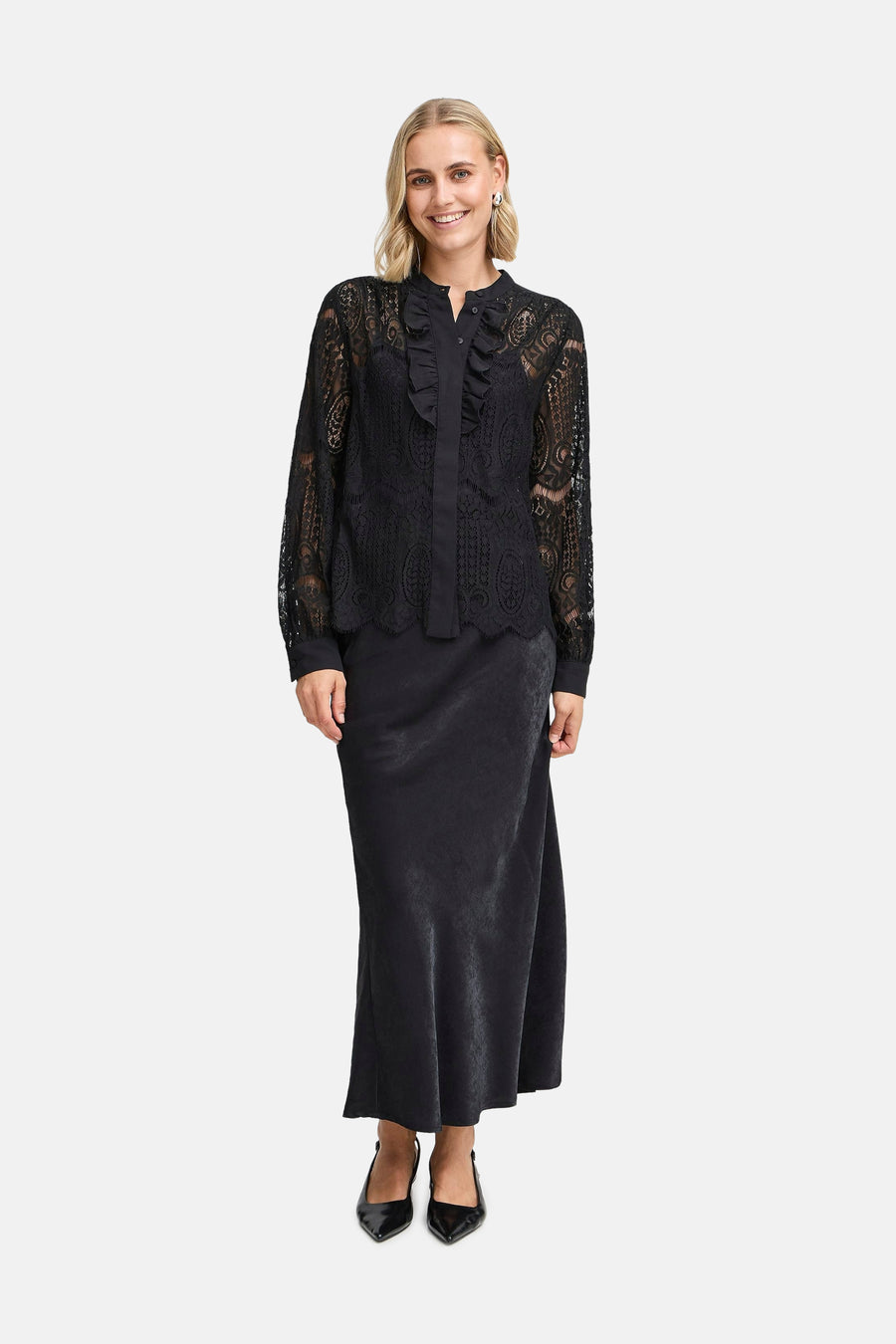 Hemd met lange mouwen - zwart - Fransa® - 2