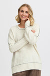Pull col O Écru - Fransa®