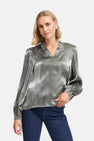 Blouse met lange mouwen - zilver